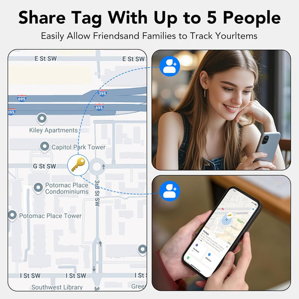 Air Tags-4 Pack, Bluetooth Tracker Works with Apple Find My APP (Ios Only), Bluetooth Smart Air Tag Keys Finder and Item Locator for Keys, Bags, Luggage, Pets, Wallet, Replaceable Battery