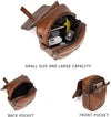 Myfriday Vintage Crossbody Phone Bag for Women, Small PU Leather Shoulder Purse and Handbag with Tassel&Rivet Decoration