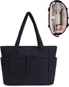 Wandering Nature Puffer Tote Bag with Cup Holder & Laptop Compartment & Trolley Sleeve for Travel, Work, Nurse, Women