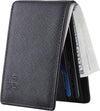 Gostwo Slim Wallet for Men Minimalist Leather ID Window Front Pocket Bifold Wallet