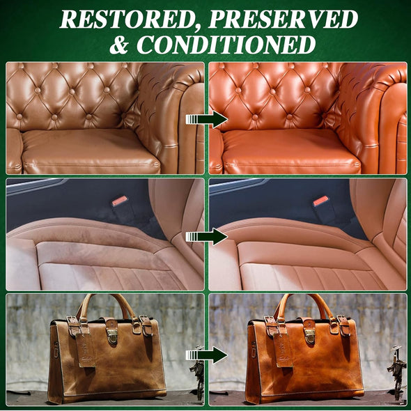 Mink Oil Leather Conditioner, Leather Cleaner with Sponge, All-Natural Leather Softener and Leather Care Restore