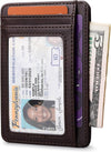 Buffway Slim Minimalist Front Pocket RFID Blocking Leather Wallets for Men and Women