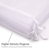 50PCS Premium Sheer Organza Gift Bags, 3X4 Inch Elegant Jewelry Pouches, Wedding Favors, Christmas Party Decorations, Bathroom Soaps & Makeup Wrapping Supplies (White)
