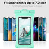 CACOE [Floatable] Floating Universal IPX8 Waterproof Phone Case 2 Pack-Up to 7.0",Adjustable Lanyard Phone Pouch,Cellphone Dry Bags for Vacation Beach Pool Kayak Cruise Travel Essentials（Black+Green）