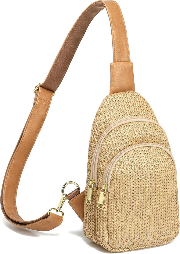 INICAT Summer Straw Bag Small Sling Beach Bag Crossbody Bags Rattan Woven Purses for Women 2025