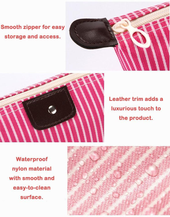 2 Pack Make up Bag,Travel Make up Bag,Toiletry Bag,Nylon Cosmetic Bag,Light Pink Makeup Bag,Skin Care Bag,Preppy Makeup Bag,Make up Bag for Traveling,Tiny Makeup Bag,Trendy Makeup Bag