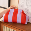 DIHKLCIO Clutch Purses for Women 2025 Summer Beach Woven Crochet Bag Dumpling Striped Ruched Cloud Purse Evening Handbag