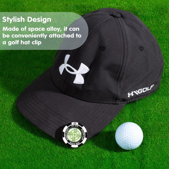 Slopemaster Progreen Reader - Golf Ball Marker with High Precision Green Reading Aid Golf Accessories for Men Women