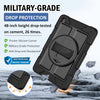 BMOUO for Samsung Galaxy Tab A9+ plus Case 11" 2023 (SM-X210/X216/X218), Shockproof Galaxy Tab A9 plus Case with Rotating Stand and Hand/Shoulder Strap, Black
