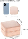 Mini Jewelry Travel Case,Small Jewelry Box,Traveling Jewelry Organizer,Portable Jewellery Storage Holder for Rings Earrings Necklace Bracelet Bangle for Girls Women(Pink - 1 Pack)