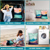 2 Pcs Large Travel Laundry Bags - Waterproof with Handle, Washable Dirty Clothes Bags for Travel, Wet/Dry, Gym, Swimming Pool & College Dorm