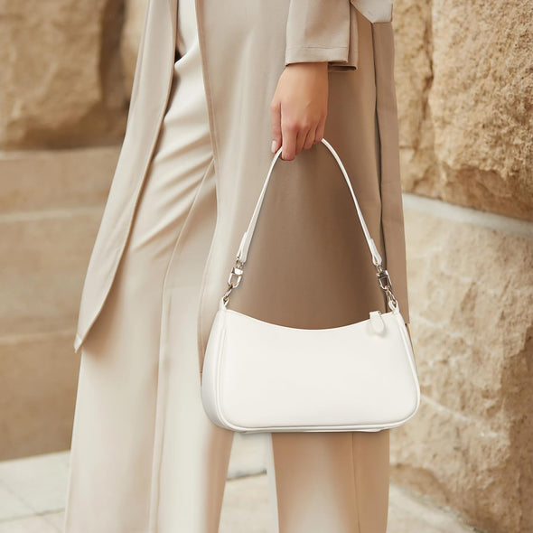 Wantgor Clutch Tote Handbags, Shoulder Purse for Women Crossbody Bags Mini Hobo Bag Retro Vegan Leather Trendy Handbag