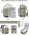LOVEVOOK 40L Travel Backpack for Women & Men, Large Carry on Backpack for Airplanes with 3 Packing Cubes, TSA Personal Item Travel Bag Fits 17" Laptop, Waterproof Weekender Essentials Airline Approved
