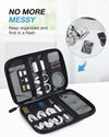 BAGSMART Electronics Travel Organizer Case, Tech Accessories Cord Storage Bag for Phone, Power Bank, SD Card, Cables, Black