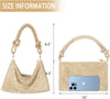 Rhinestone Purse Sparkly Evening Bag Silver Clutch Purses for Women Evening, Cross Body Handbags for Party Prom Club Wedding