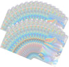 100 Pieces Mylar Holographic Resealable Bags - 4 X 6" Smell Proof Bags, Foil Pouch for Party Favor Food Storage (Holographic Color, 4 X 6 Inch)