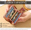 Womens Wallet with Zipper, PU Leather Women'S Wallet with Card Slots, Credit Card Holder Small Wallet with Heart-Embroidery Cute Wallet with Star Tassels Pendant
