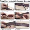 110Sets Chicago Screws Leather Rivets Assorted Screw Rivets Chicago Binding Screws for Decorate and Repair Leather Craft Belt Bag Shoes Purse Bookbinding (Gunmetal Black, M5*4,5,6,8,10,12)