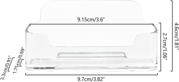 8 Pack Acrylic Business Card Holder for Desk, Clear Plastic Business Cards Display Holders Stand, Fits 30-50 Business Cards