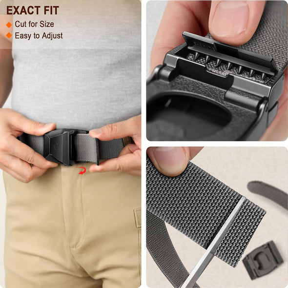 BULLIANT Men Belt 2 Pack,Nylon Web Holster Belt Stretch for Gift Men Outdoor Work Sports Hunting Hiking,Quick Release