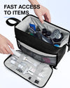 BAGSMART Toiletry Bag for Men, Wide Opening Dopp Kit Water Resistant Shaving Hygiene Organizer for Bathroom, Travel Essentials, Black