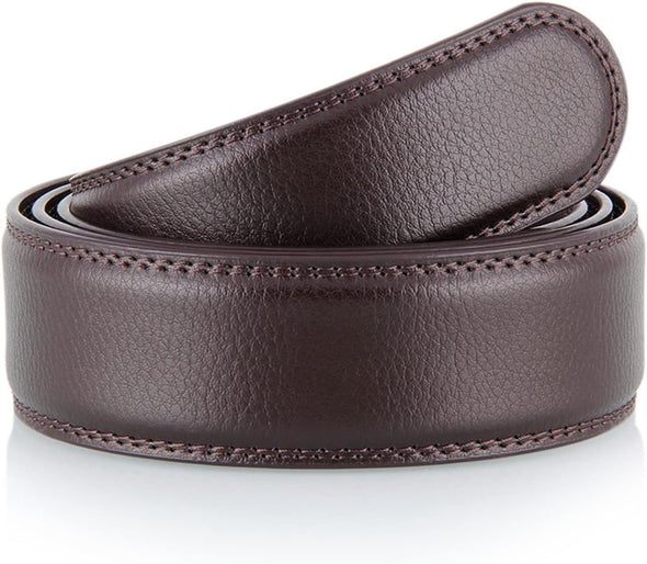 2 Pack Ratchet Belt for Men - Mens Belt Leather 1 3/8" for Casual Jeans - Fit 36" to 44" Waist Adjustable