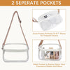 BOSTANTEN Clear Bag for Women Stadium Approved Clear Bags Small Crossbody Purse Trendy for Concerts Sports Events