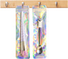 100Pcs Holographic Packaging Bags Resealable Smell Proof Bags Pen Packaging for Bead Pens Small Business 2.4X9 Inch Party Favor Food Storage