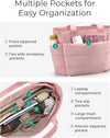 BAGSMART Tote Bag for Women, Lightweight Puffy Tote Bag with Compartments, Quilted Shoulder Bag Handbag for Travel, Work
