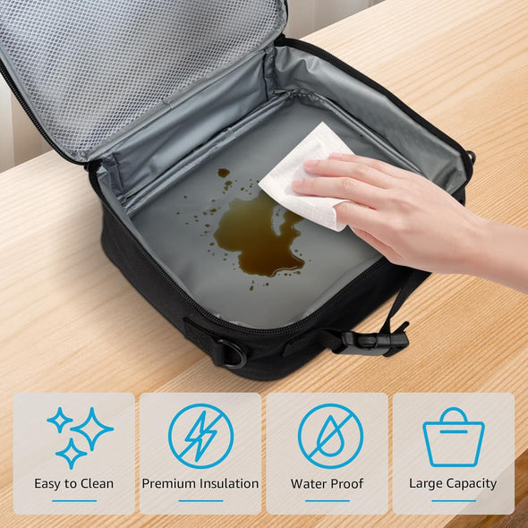 Game Console Insulated Lunch Bag Lonchera for Teen Boy Kid Gamer Lunch Box Bento Reusable Large Capacity Portable Waterproof Leakproof with Name Tag to School Office Picnic (1PCS Lunch Bag)