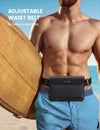 Lamicall Waterproof Fanny Pack - [2Pack] [Easy Handling] Dry Bags Waterproof Pouch with Elastic Waist Strap for Swimming, Beach, Kayaking, Cruise Ship Essentials, 8.7” for Iphone 16 15 14 13 Pro Max