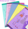 Sooez 12 Pack Folders Plastic Envelopes, Clear Plastic File Folder for Document, Letter A4 Size Poly File Envelopes with Label Pocket, Snap Button for Home Work Office Organizer, 5 Colors