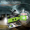 Emergency Crank Weather Radio, 4000Mah Solar Hand Crank Portable AM/FM/NOAA, with 1W 3 Mode Flashlight & Motion Sensor Reading Lamp, Cell Phone Charger, SOS for Home and Emergency Green