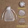 Hopttreely 100PCS Premium Sheer Organza Bags, White Wedding Favor Bags, 4X4.72 Jewelry Gift Bags for Party, Jewelry, Christmas, Festival, Bathroom Soaps, Makeup Organza, Wrapping Supplie