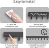 2 Pack Key Holder for Wall, Key Hooks with 8 Hooks, No Drilling Required, Self-Adhesive Key Holder, Hallway Wall Mount Keychain, Key Holder Wall Mount for Corridor, Living Room (Grey)