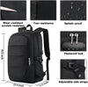 AMBOR Travel Laptop Backpack for Ｍen, 15.6-17.3 Inch Laptop Backpack for School, anti Theft Business Work Backpack with USB Charging Port, Water Resistant College Computer Bag for Men & Women, Black