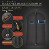 40-Inch Garment Bags for Travel, Garment Bags for Hanging Clothes with Zipper and Visible Transparent Window, 2 Pack，Black