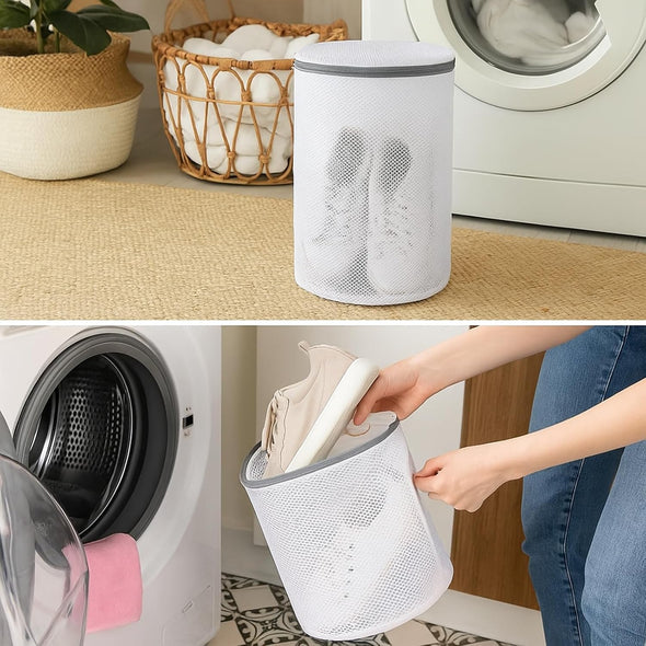 Kimmama Shoe Washing Machine Bag, Laundry Bags Mesh Wash Bags, Shoes Wash Sack, Dryer Pouch for Cleaning and Drying Footwear, Sneaker, Trainers, Plimsolls, Slippers, Gym, Running, Tennis