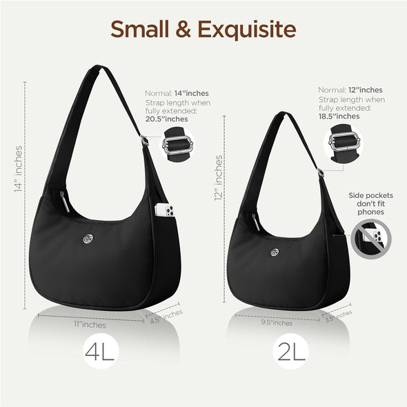 Babysun Mini Shoulder Bag Women Nylon Crescent Bag Underarm Shoulder Purse Women'S Shoulder Handbags Small Tote Bag