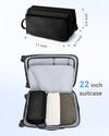 BAGSMART Toiletry Bag for Men, Wide Opening Dopp Kit Water Resistant Shaving Hygiene Organizer for Bathroom, Travel Essentials, Black