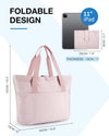 BAGSMART Tote Bag for Women, Foldable Tote Bag with Zipper Travel Large Shoulder Bag Handbag for Work-16.5''L X 6''Wx 14''H