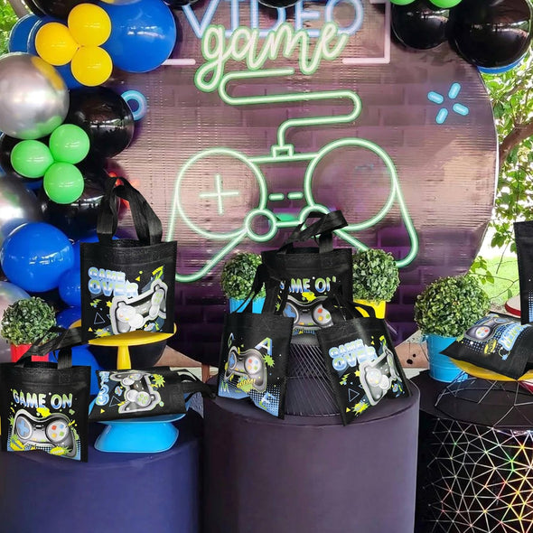 20 PCS Video Game Party Favor Bags Gamer Gift Bags Treat Gift Bags for Kids Game on Birthday Party Video Game Theme Party Baby Shower Level up Goodie Bags Supplies (GAME 01)