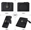 Small Wallet for Women Bifold RFID Blocking Card Holder Leather Wallets with Zipper Coin Pocket