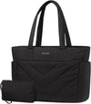 LOVEVOOK Tote Travel Bag for Women, Puffer Work Handbag with Zipper for Teacher Nurse, Quilted Laptop Shoulder Gym Bag Cute