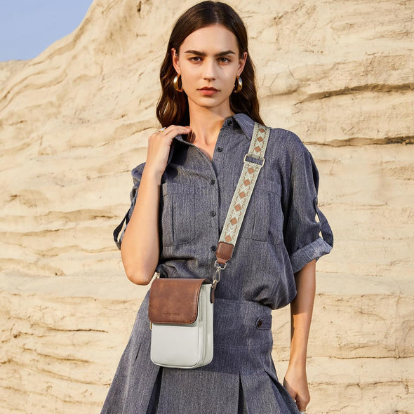 BOSTANTEN Small Crossbody Bags for Women Cell Phone Purse Leather Wallet Handbags with Card Slots
