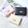 Sunwel Fashion Wallets Girls Cute Coquette Bow Small Wallet Aesthetic Card Holder ID Window Purse for Women (PINK)