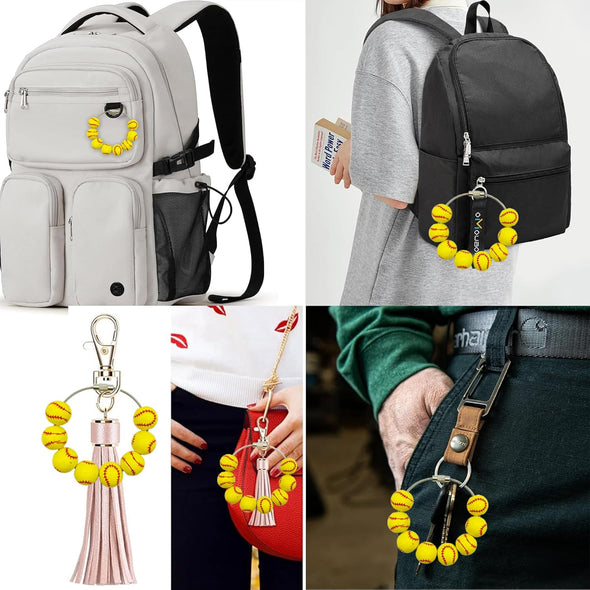 2Pcs Sports Charms for Bogg Bag Accessories, Baseball Softball Soccer Basketball Football Bag Charms Compatible with Bogg Bag Original All Models Inserts for Handbag Beach Tote Decoration