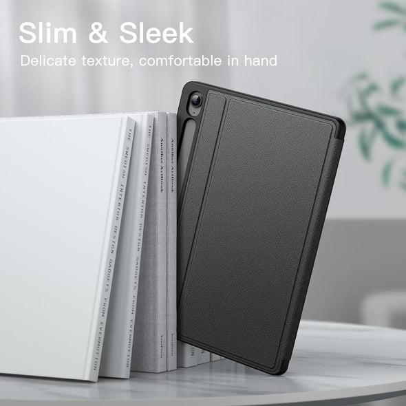 Jetech Case for Samsung Galaxy Tab S10 FE / S9 FE 10.9-Inch with S Pen Holder, Slim Folio Stand Protective Tablet Cover, Multi-Angle Viewing (Black)