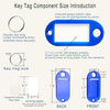 40 Pack Key Tags, 10 Colors Key Labels, Comes with 10 Ball Chains and 4 Cable Key Rings for Home, Office Key Management.