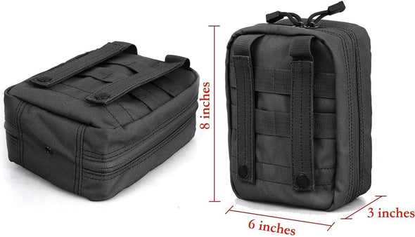 EMT Pouch MOLLE Ifak Pouch Tactical MOLLE Medical First Aid Kit Utility Pouch Carlebben (With Medical Supplies)